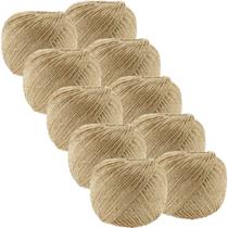 Kit Com 10 Fio Cordão Barbante Rami 2mm Rolo 200g Sisal Aprox 180mts Artesanato Convite