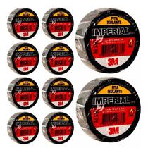 Kit com 10 Fita Isolante 3M Imperial 18MM X 5M
