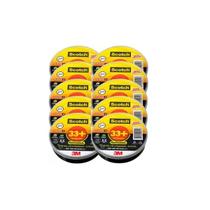 Kit com 10 Fita Isolante 3M SCOTCH 33+ 19MM X 20M