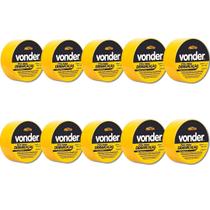 Kit Com 10 Fitas Adesivas Para Demarcação 48mmx30m Amarela - Vonder Kit Com 10 Fitas Adesivas Para Demarcação 48mmx30m Amarela - Vonder