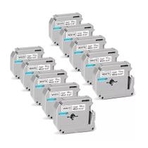 KIT COM 10 FITAS BRANCAS ROTULADOR BROTHER COMPATÍVEL Mk 231