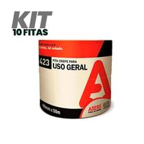 Kit com 10 fitas crepe 423 48x50 uso geral tapefix adere Kit com 10 fitas crepe 423 48x50 uso geral tapefix adere