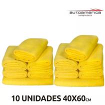 Kit com 10 Flanelas de Microfibra 40x60 Autoamerica - Autoamérica