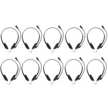 Kit com 10 Fones De Ouvido Headset P2 Microfone Preto Bright Kit com 10 Fones De Ouvido Headset P2 Microfone Preto Bright