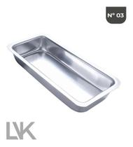 Kit com 10 Formas De Pão Caseiro Numero 03 em Alumínio Polido - Luvika