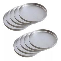 Kit com 10 Formas Pizza nº 45 em Alumínio Kit com 10 Formas Pizza nº 45 em Alumínio