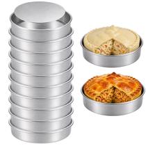 Kit Com 10 Forminhas De Tortas Bolos Empadas 9,5x2,5cm Em Alumínio Fundo Removível Prático Kit Com 10 Forminhas De Tortas Bolos Empadas 9,5x2,5cm Em Alumínio Fundo Removível Prático