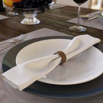 KIT COM 10 GUARDANAPOS BRANCO DE TECIDO OXFORD 45 cm x 45 cm