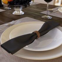 Kit com 10 guardanapos preto para festas de tecido oxford