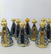 Kit com 10 Imagem Estatueta Nossa Senhora Aparecida 10cm Resina Azul Kit com 10 Imagem Estatueta Nossa Senhora Aparecida 10cm Resina Azul