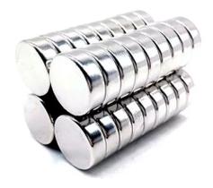 Kit com 10 Ímãs de Neodímio Disco N35 15x5mm Super Forte