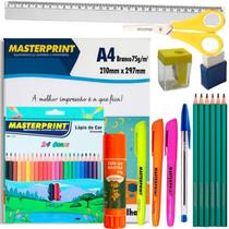 Kit Com 10 Itens de Material Escolar Kit Com 10 Itens de Material Escolar