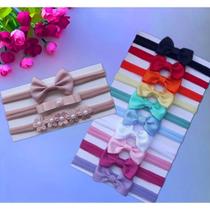Kit com 10 + kit de 3 faixinhas BEGE de laços para bebê RN. Kit com 10 + kit de 3 faixinhas BEGE de laços para bebê RN.