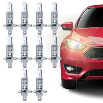 Kit com 10 Lâmpadas Automotiva Halógena H1 12v 55w P14.5s p/ Farol