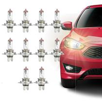Kit com 10 Lâmpadas Automotivas Halógena H4 12v 60/55w P43t para Farol de Carro