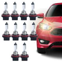 Kit com 10 Lâmpadas Automotivas Halógena H8 12v 35w PGJ19-1 para Farol de Carro