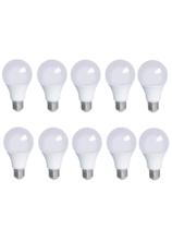 Kit com 10 Lâmpadas LED Bulbo Comum 9 Watts 6500 K Branca Fria 810 Lumens Soquete E27 Bivolt