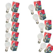 Kit com 10 Lâmpadas LED G-Light A60 E27 9W 6500K (Branca Fria) Bivolt Kit com 10 Lâmpadas LED G-Light A60 E27 9W 6500K (Branca Fria) Bivolt