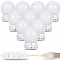Kit com 10 Lâmpadas LED para Espelho Camarim Branco Kit com 10 Lâmpadas LED para Espelho Camarim Branco