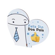 Kit com 10 Lembrancinhas de MDF para o Dia dos Pais Coração