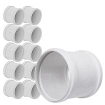 Kit Com 10 Luva De Correr PVC Branca Sem Aneis Tubos Água Esgoto De 1.1/2” Polegadas 40mm Tigre Kit Com 10 Luva De Correr PVC Branca Sem Aneis Tubos Água Esgoto De 1.1/2” Polegadas 40mm Tigre