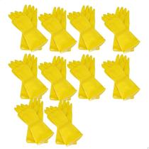 Kit com 10 Luva Látex Limpeza Geral Multiuso Top Nobre