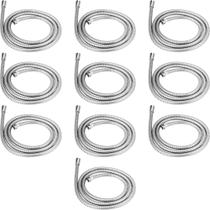 Kit com 10 Mangueira Engate Flexível 1,2 Metros para Ducha Higiênica - Metal - KLA