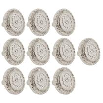 Kit com 10 Margaridas Floral 17mm Prata Rodeo West 20887