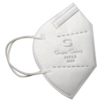 Kit Com 10 Máscaras de Proteção Respiratória Hospitalar PFF2 N95 Super Safety-Branca-Azul-preta