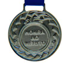 Kit Com 10 Medalhas de Prata M30 Honra ao Mérito Fita Azul