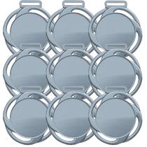 Kit com 10 Medalhas Rema Premiação Linha Ref. 273 80mm Cor Prata Kit com 10 Medalhas Rema Premiação Linha Ref. 273 80mm Cor Prata
