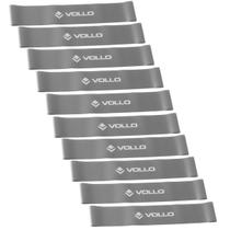 Kit Com 10 Mini Band De Exercício Nível Forte Vp1054 Vollo