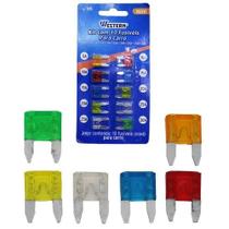 Kit Com 10 Mini Fusíveis Para Carro Western 576 Kit Com 10 Mini Fusíveis Para Carro Western 576