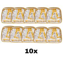 KIT COM 10 MINI mochila AMARELA infantil transparente escola KIT COM 10 MINI mochila AMARELA infantil transparente escola