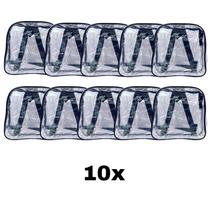 KIT COM 10 MINI mochila AZUL MARINHO infantil transparente