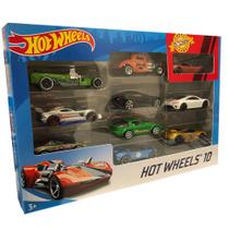 Kit Com 10 Miniaturas Hot Wheels Pack Exclusivo