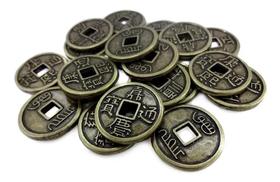 Kit com 10 Moedas Chinesas (Sorte e Riqueza)