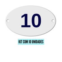 Kit Com 10 Números Oval PVC Numerador 1 ao 20 Kit Com 10 Números Oval PVC Numerador 1 ao 20