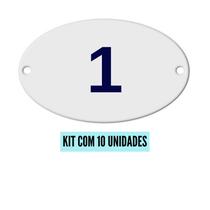 Kit Com 10 Números Oval PVC Numerador 1 ao 20 Kit Com 10 Números Oval PVC Numerador 1 ao 20