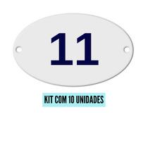 Kit Com 10 Números Oval PVC Numerador 1 ao 20 Kit Com 10 Números Oval PVC Numerador 1 ao 20