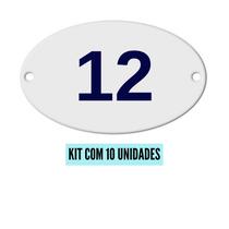 Kit Com 10 Números Oval PVC Numerador 1 ao 20 Kit Com 10 Números Oval PVC Numerador 1 ao 20