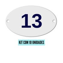 Kit Com 10 Números Oval PVC Numerador 1 ao 20 Kit Com 10 Números Oval PVC Numerador 1 ao 20