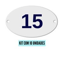 Kit Com 10 Números Oval PVC Numerador 1 ao 20 Kit Com 10 Números Oval PVC Numerador 1 ao 20