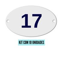 Kit Com 10 Números Oval PVC Numerador 1 ao 20 Kit Com 10 Números Oval PVC Numerador 1 ao 20