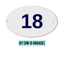 Kit Com 10 Números Oval PVC Numerador 1 ao 20 Kit Com 10 Números Oval PVC Numerador 1 ao 20