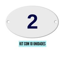 Kit Com 10 Números Oval PVC Numerador 1 ao 20 Kit Com 10 Números Oval PVC Numerador 1 ao 20