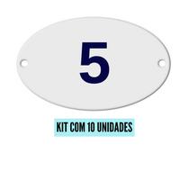 Kit Com 10 Números Oval PVC Numerador 1 ao 20 Kit Com 10 Números Oval PVC Numerador 1 ao 20