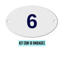 Kit Com 10 Números Oval PVC Numerador 1 ao 20 Kit Com 10 Números Oval PVC Numerador 1 ao 20