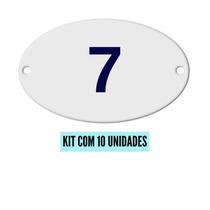 Kit Com 10 Números Oval PVC Numerador 1 ao 20 Kit Com 10 Números Oval PVC Numerador 1 ao 20