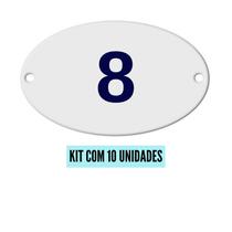Kit Com 10 Números Oval PVC Numerador 1 ao 20 Kit Com 10 Números Oval PVC Numerador 1 ao 20
